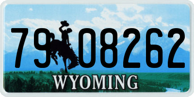 WY license plate 7908262