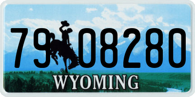 WY license plate 7908280