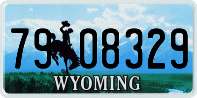 WY license plate 7908329