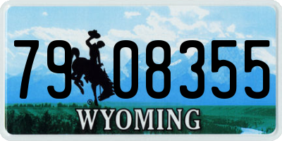 WY license plate 7908355