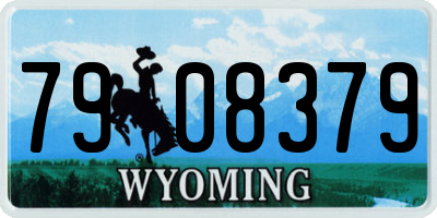 WY license plate 7908379