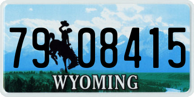 WY license plate 7908415