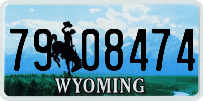 WY license plate 7908474