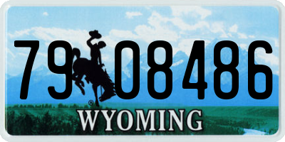WY license plate 7908486
