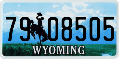 WY license plate 7908505