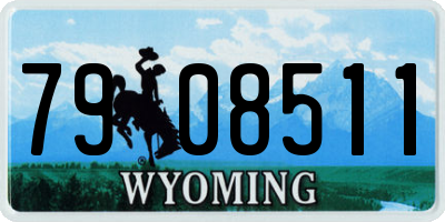 WY license plate 7908511