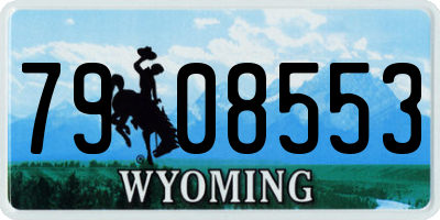 WY license plate 7908553