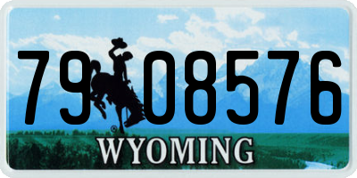 WY license plate 7908576