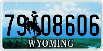 WY license plate 7908606