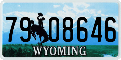 WY license plate 7908646