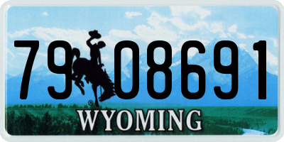 WY license plate 7908691
