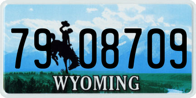 WY license plate 7908709