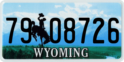 WY license plate 7908726