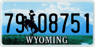WY license plate 7908751