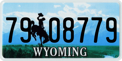 WY license plate 7908779