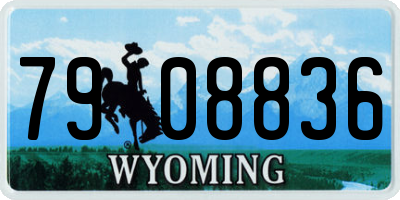 WY license plate 7908836