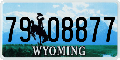 WY license plate 7908877