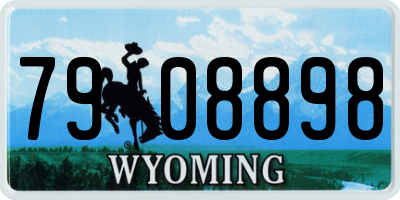 WY license plate 7908898