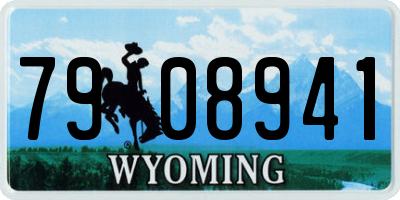 WY license plate 7908941