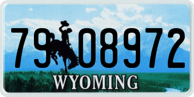 WY license plate 7908972