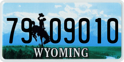 WY license plate 7909010