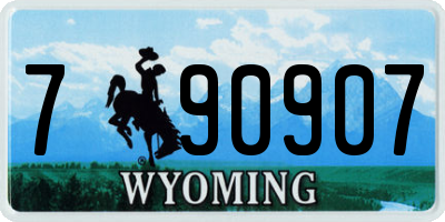 WY license plate 790907