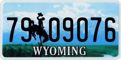 WY license plate 7909076