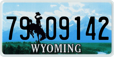 WY license plate 7909142