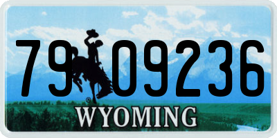 WY license plate 7909236