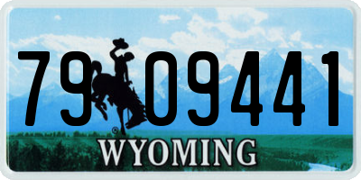 WY license plate 7909441