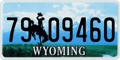WY license plate 7909460