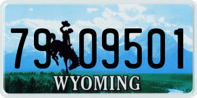 WY license plate 7909501
