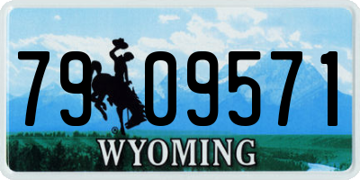 WY license plate 7909571