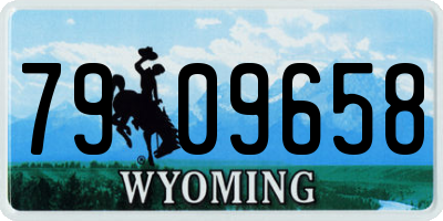 WY license plate 7909658