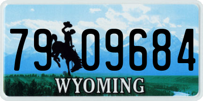 WY license plate 7909684