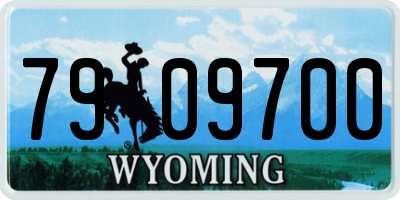 WY license plate 7909700