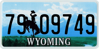 WY license plate 7909749