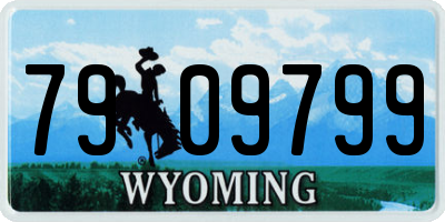 WY license plate 7909799