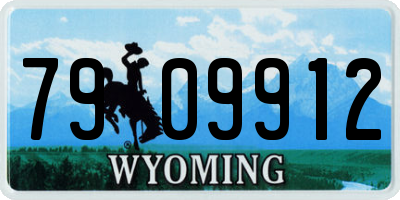 WY license plate 7909912