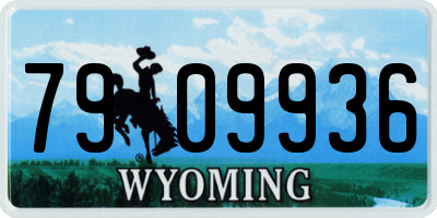 WY license plate 7909936