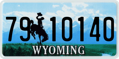 WY license plate 7910140