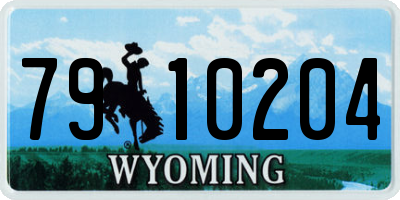 WY license plate 7910204