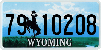 WY license plate 7910208