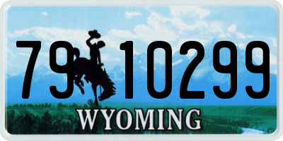 WY license plate 7910299