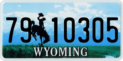 WY license plate 7910305