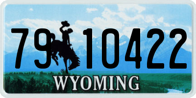 WY license plate 7910422