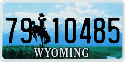 WY license plate 7910485