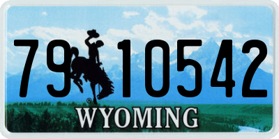 WY license plate 7910542
