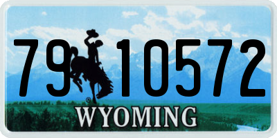 WY license plate 7910572