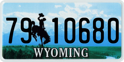 WY license plate 7910680